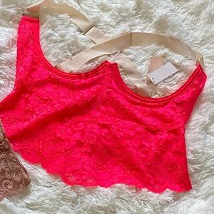 NWT Free People Bustier! Blush or hot pink